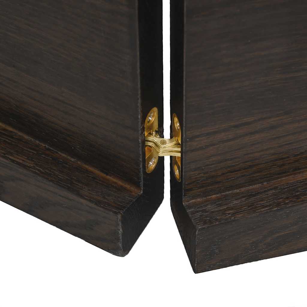 Etagère murale marron foncé 180x60x(2-4)cm chêne massif bois traité
