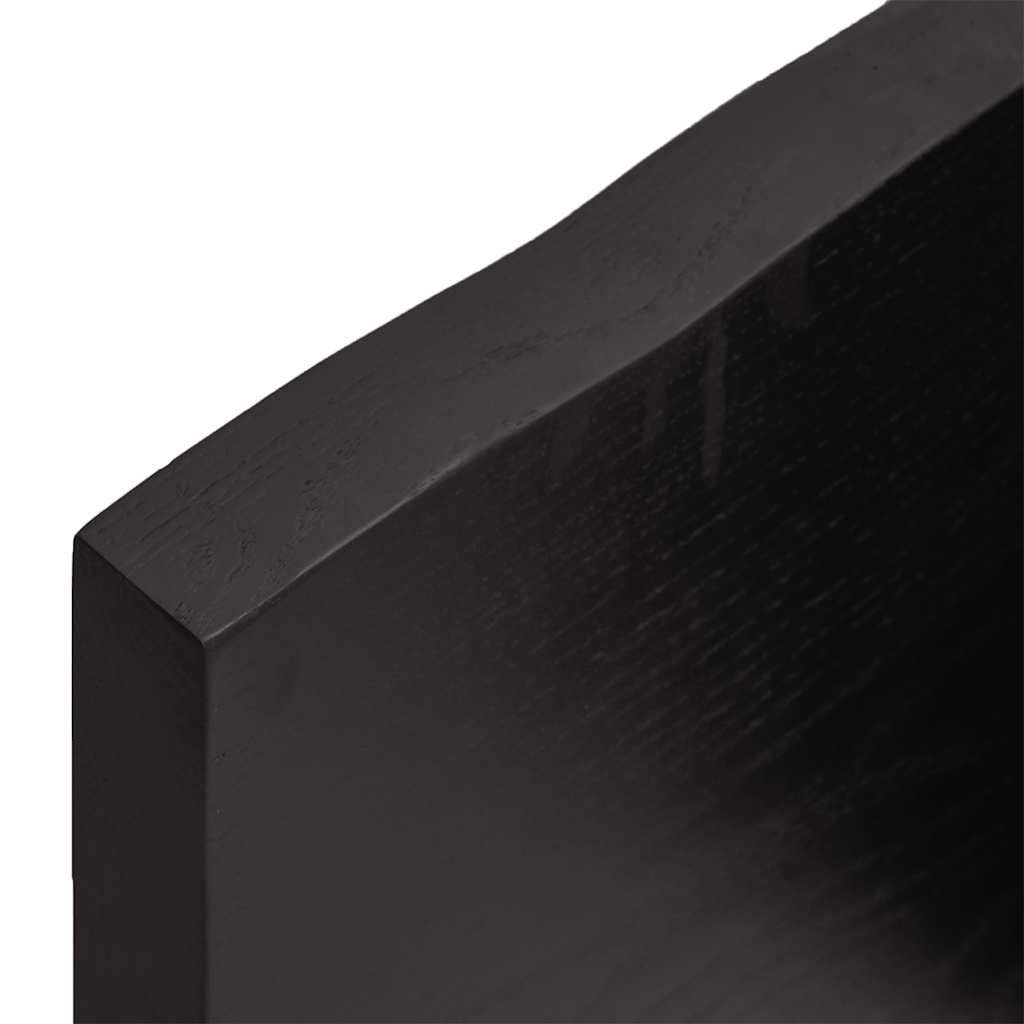 Etagère murale marron foncé 180x60x(2-4)cm chêne massif bois traité
