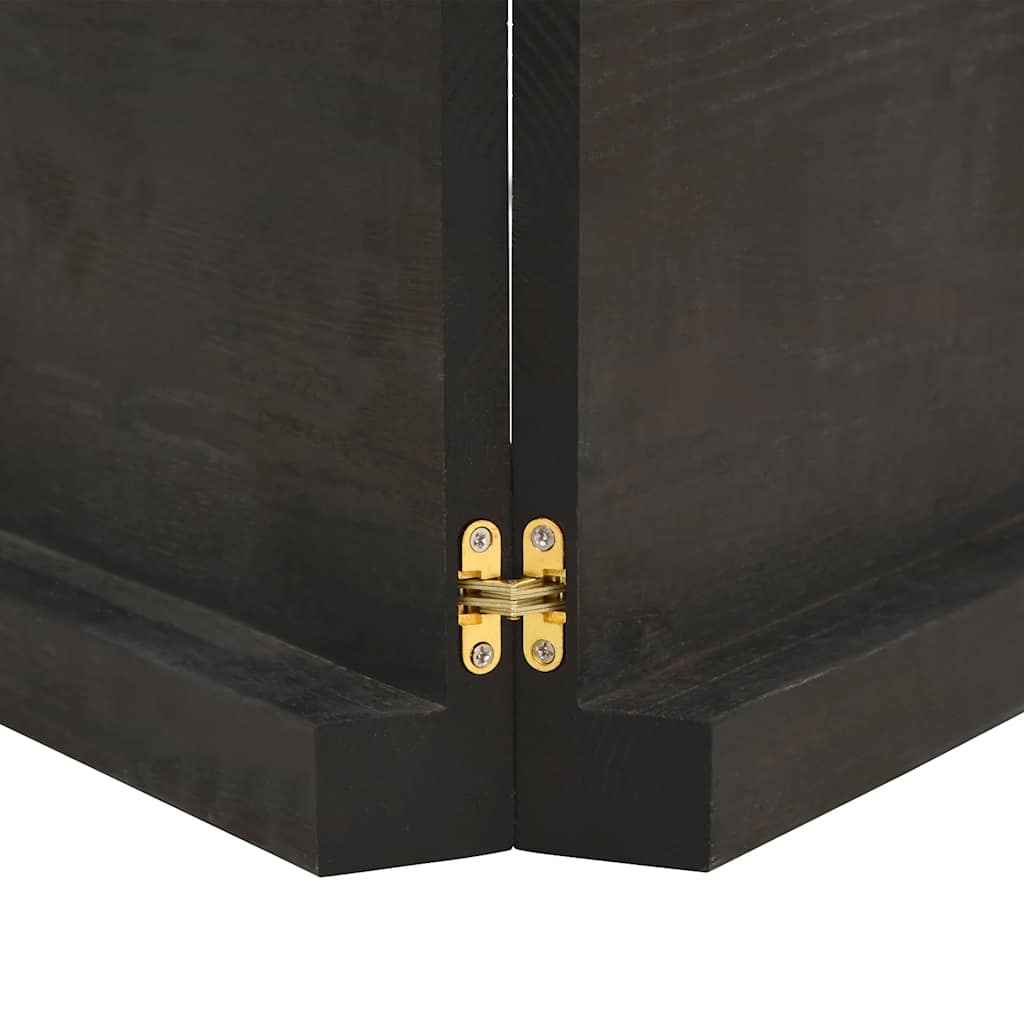 Etagère murale marron foncé 220x50x(2-6)cm chêne massif bois traité