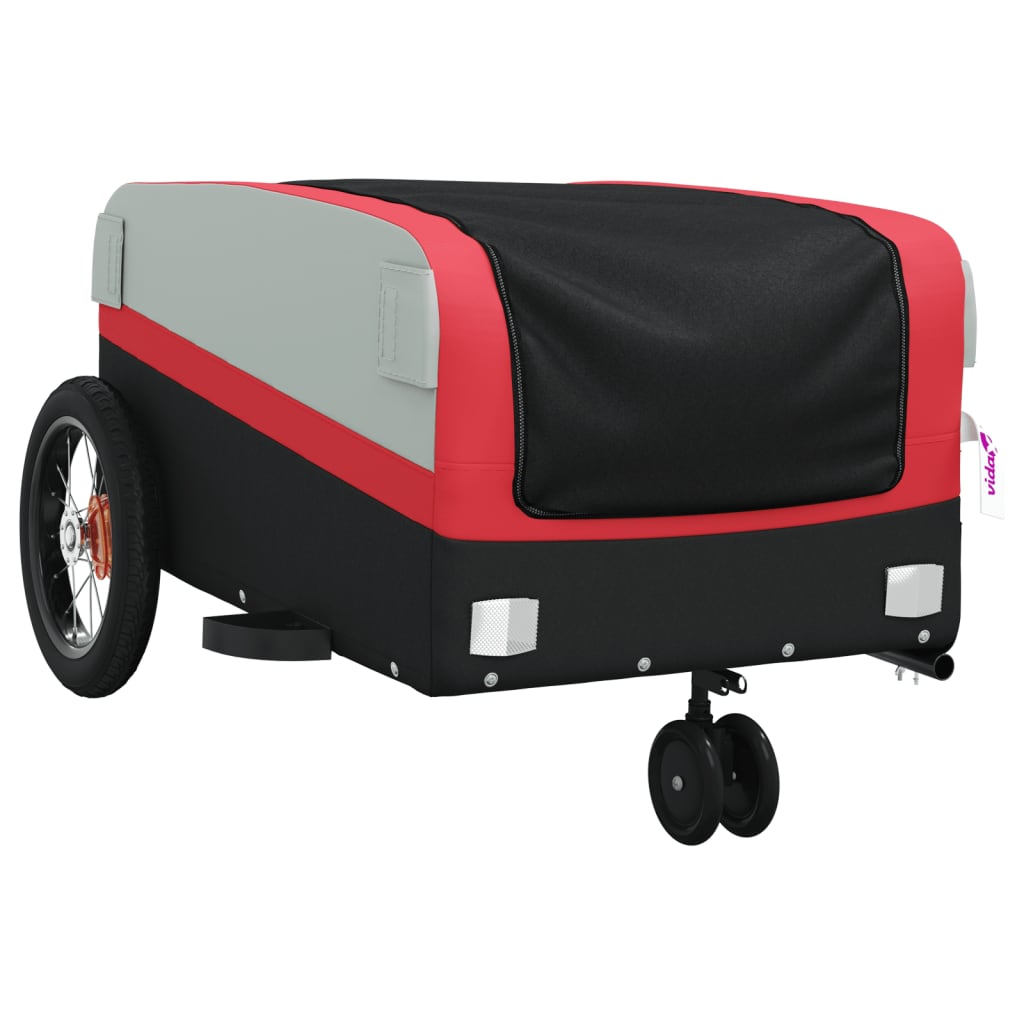 Bicycle trailer black and red 30 kg iron