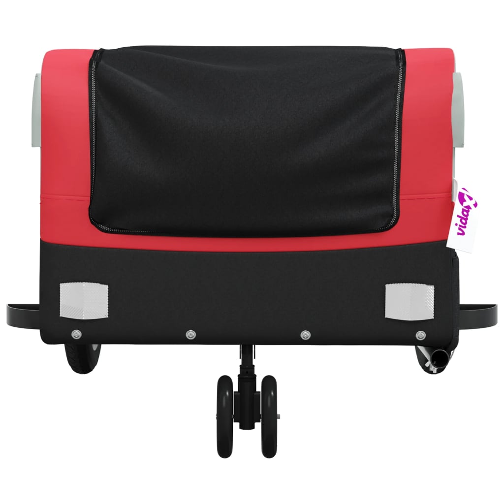 Bicycle trailer black and red 30 kg iron