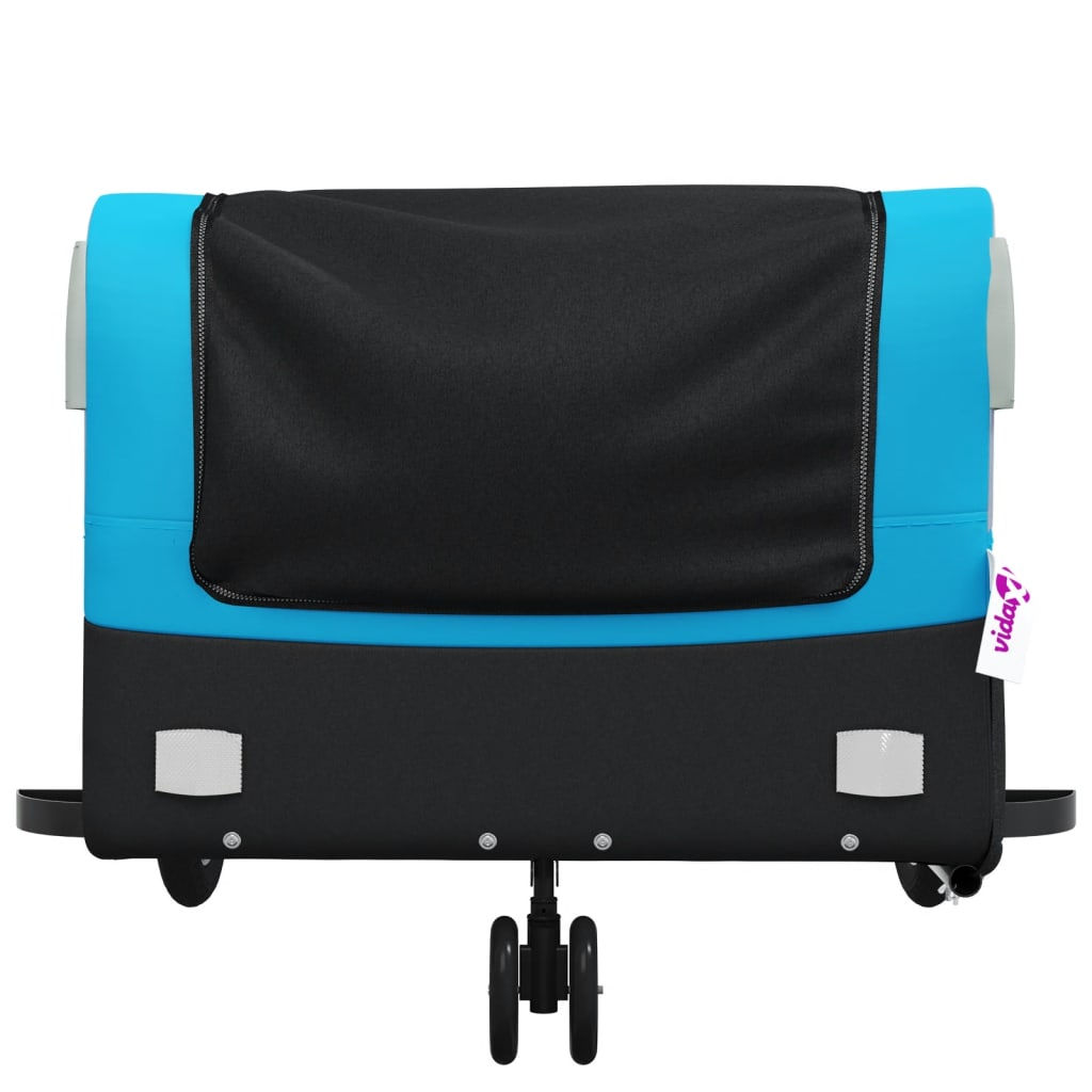 Bicycle trailer black and blue 45 kg iron