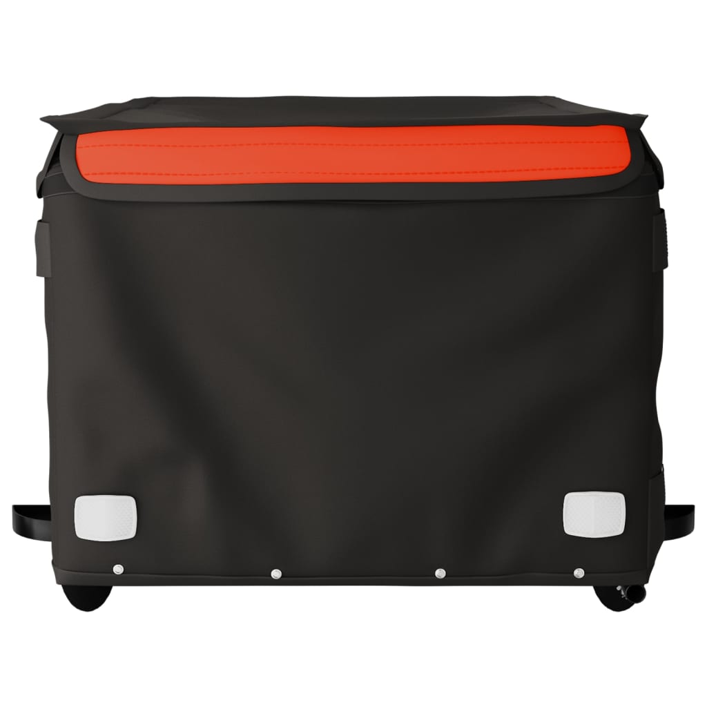 Remorque à vélo noir et orange 45 kg en fer