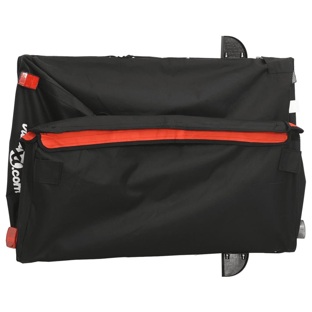 Remorque à vélo noir et orange 45 kg en fer