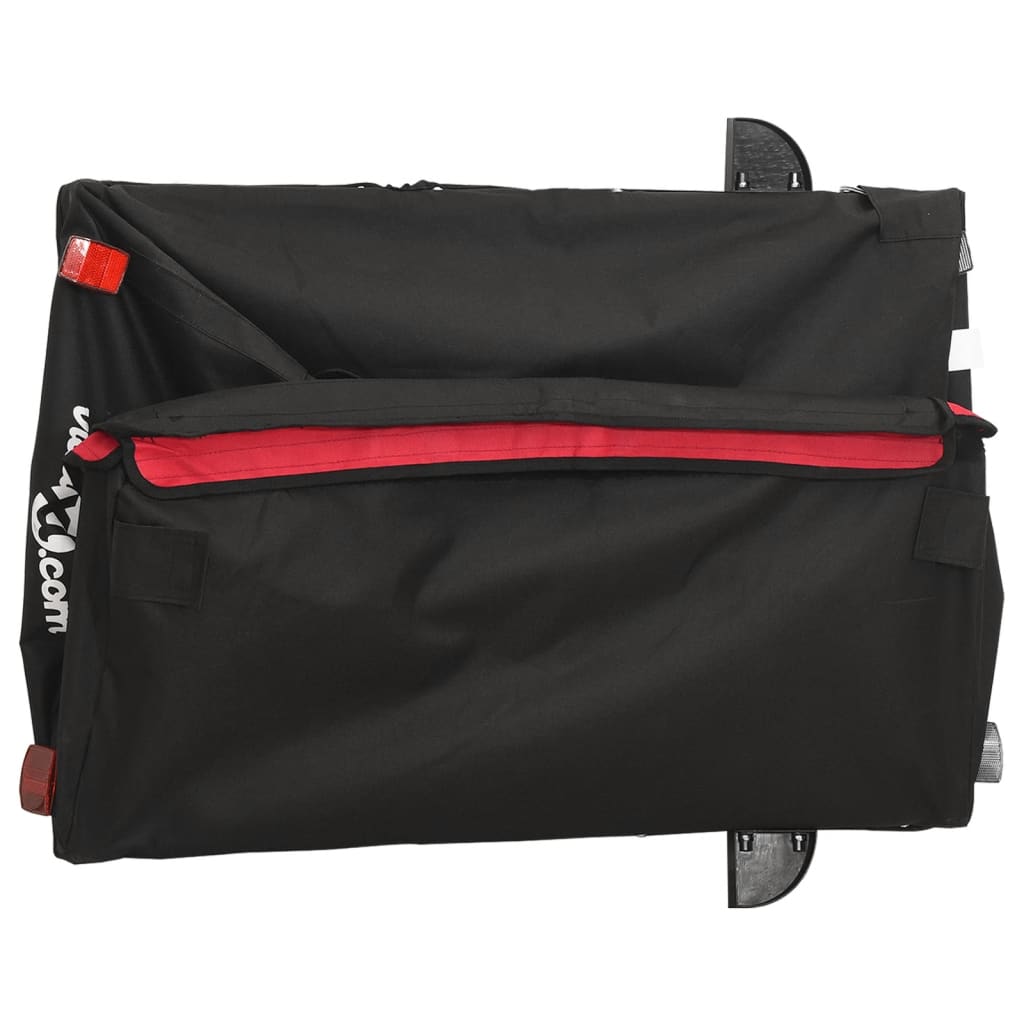 Bicycle trailer black and red 45 kg iron
