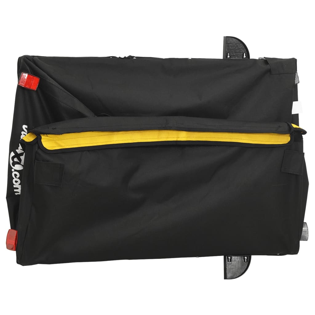 Remorque vélo noir et jaune fer 45 kg