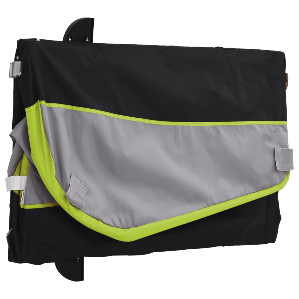 Bicycle trailer black and green 30 kg iron