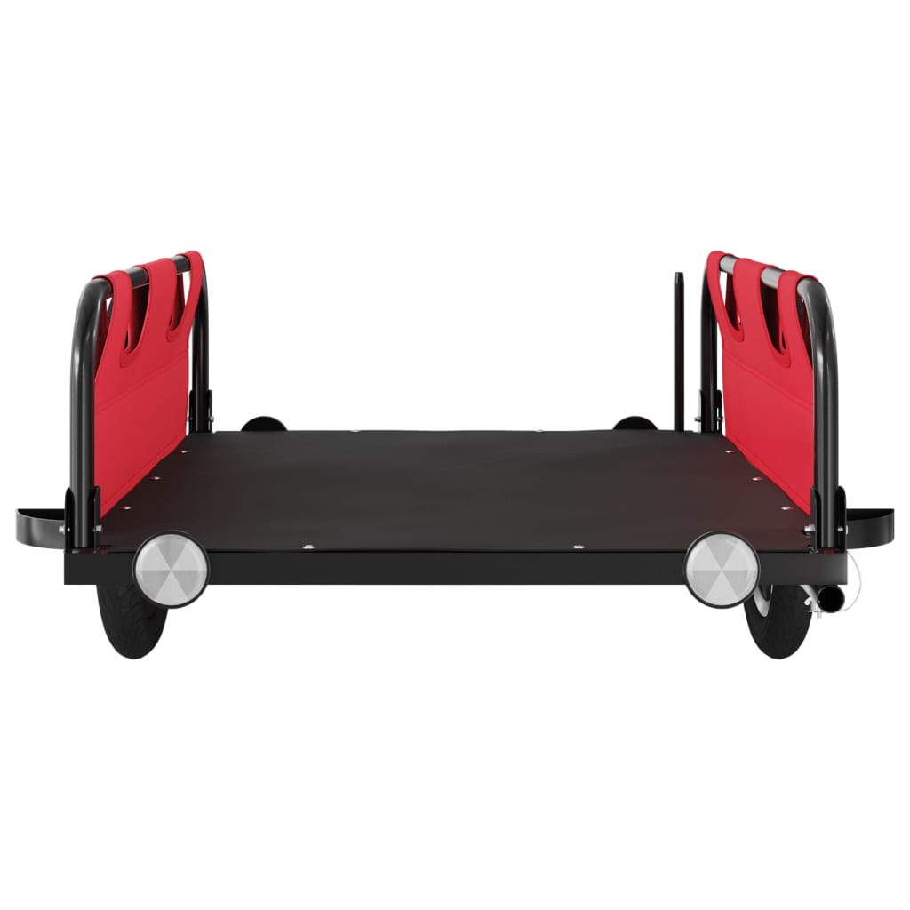 Bicycle trailer red Oxford fabric and iron