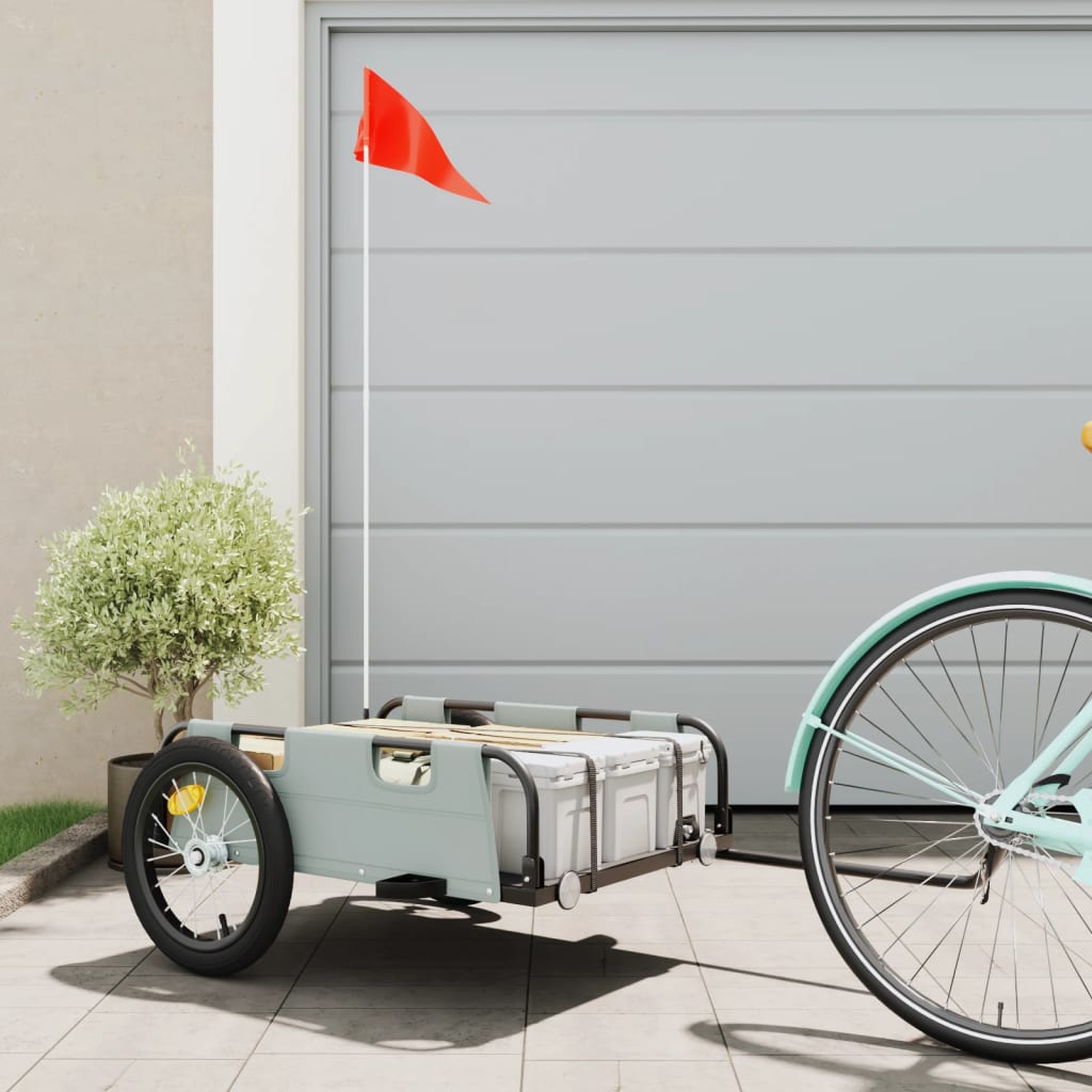 Bicycle trailer gray Oxford fabric and iron