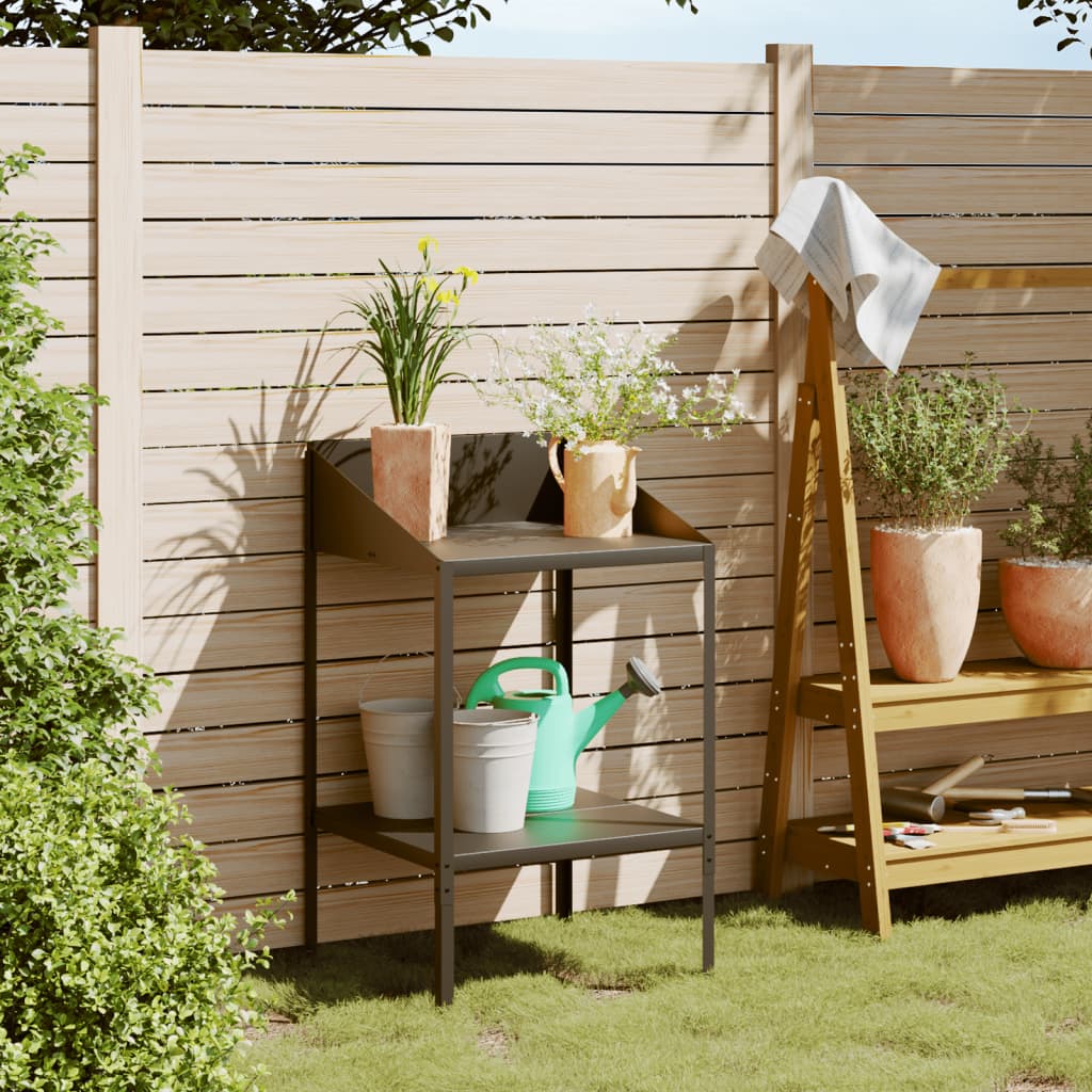 Plant stand anthracite 56.5x54.5x100 cm galvanized steel
