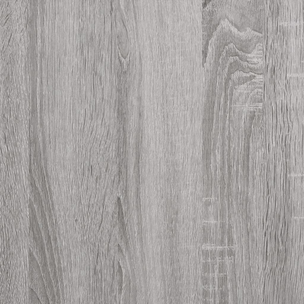 Etagères murales avec 3 étagères et tringles 2 pcs Gris Sonoma