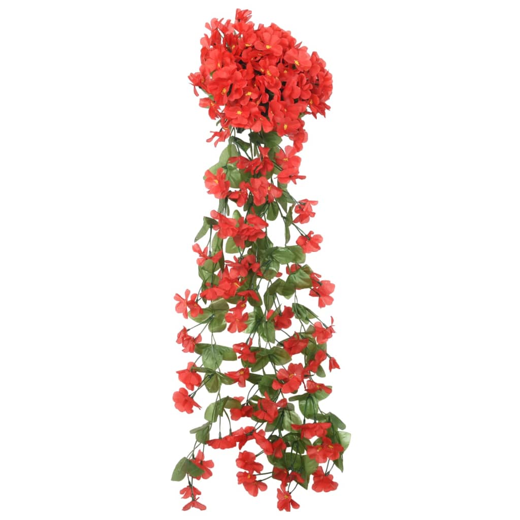 Artificial flower garlands 3 pcs. Red 85 cm