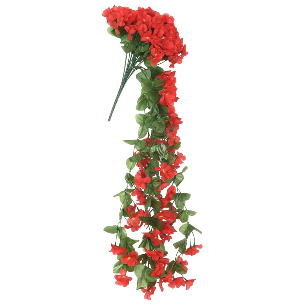 Artificial flower garlands 3 pcs. Red 85 cm