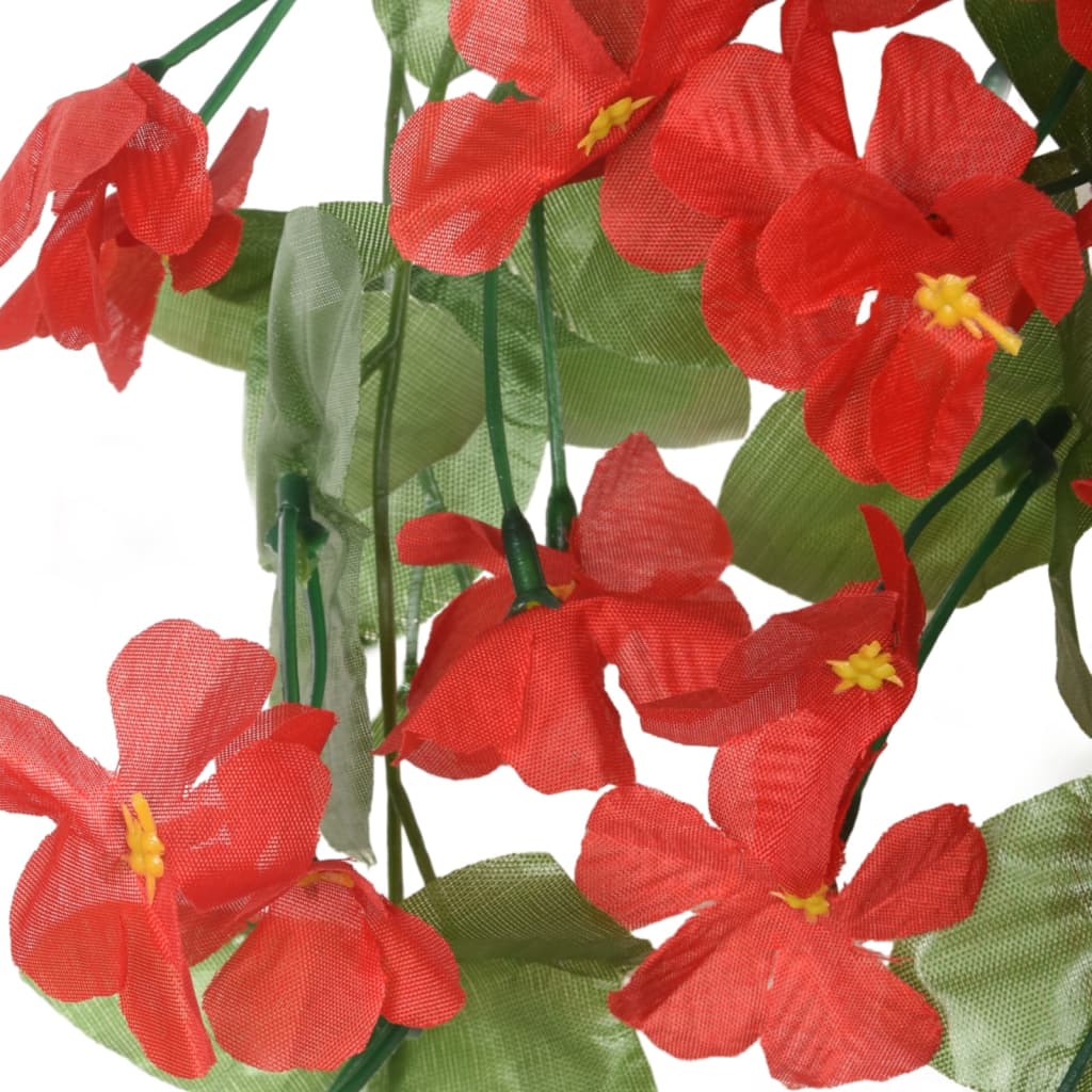 Artificial flower garlands 3 pcs. Red 85 cm