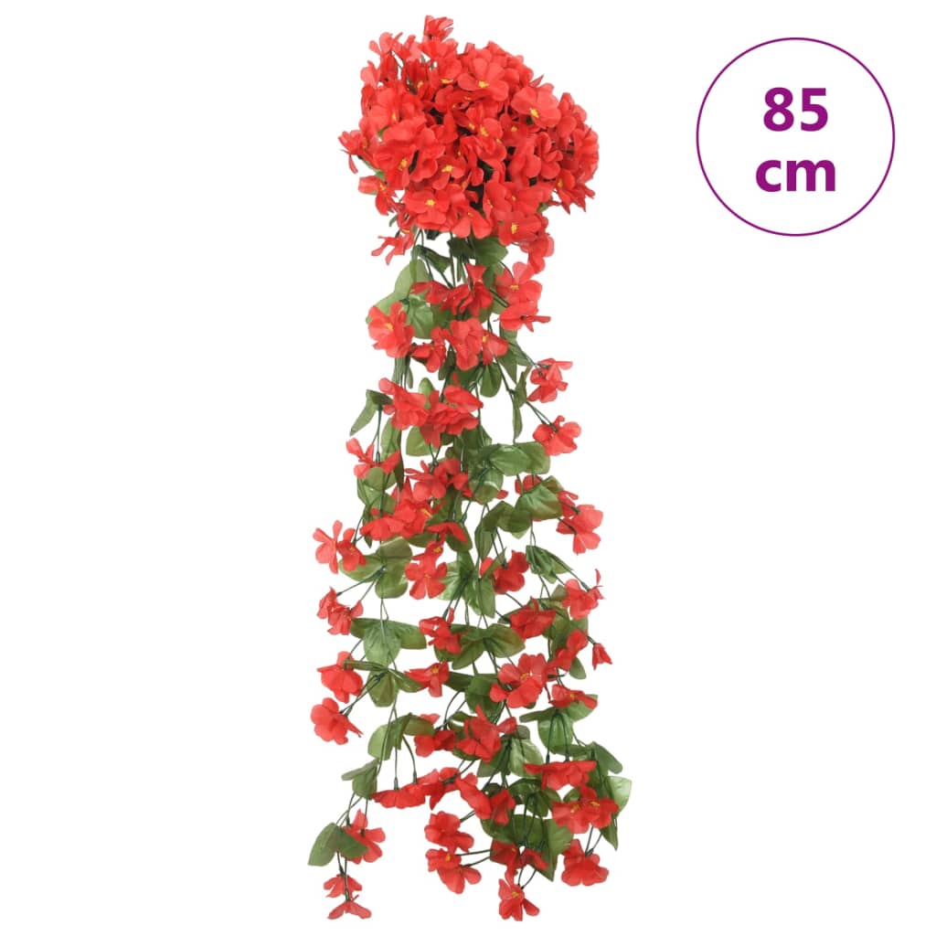 Artificial flower garlands 3 pcs. Red 85 cm