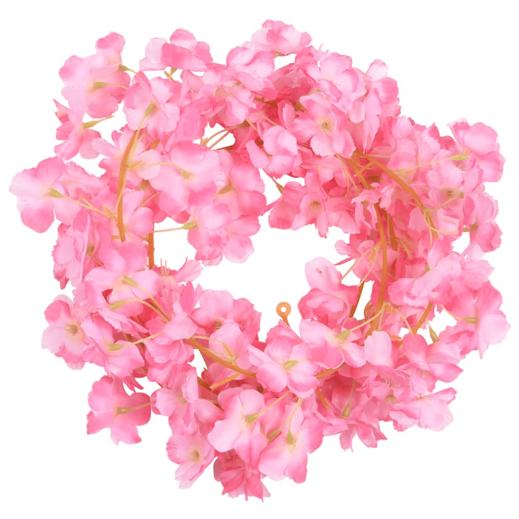 Artificial flower garlands 6 pcs. Dark pink 180 cm