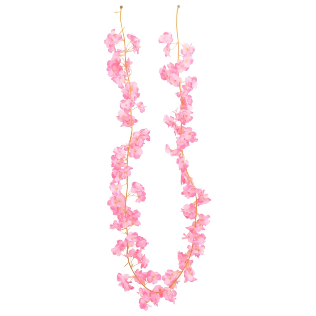 Artificial flower garlands 6 pcs. Dark pink 180 cm