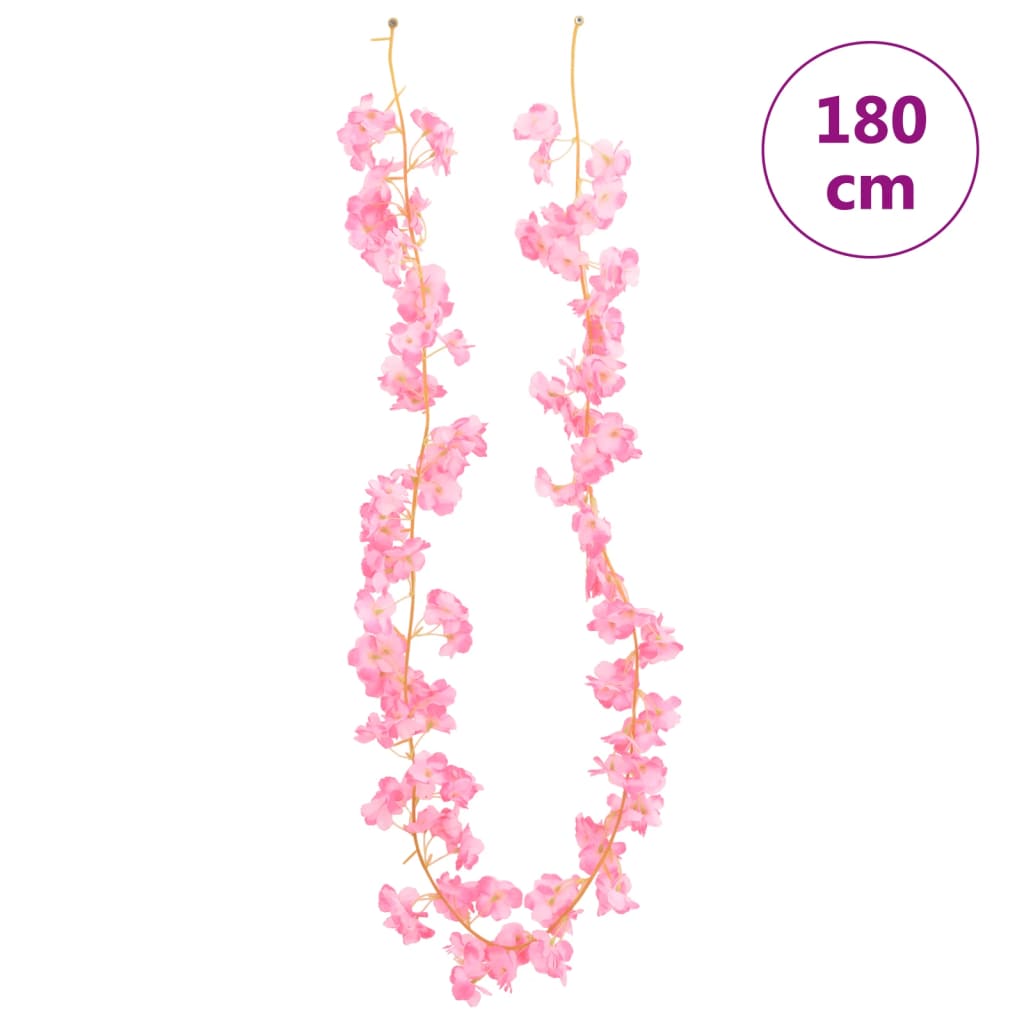 Artificial flower garlands 6 pcs. Dark pink 180 cm