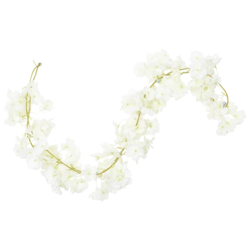 Artificial flower garlands 6 pcs. White 180 cm