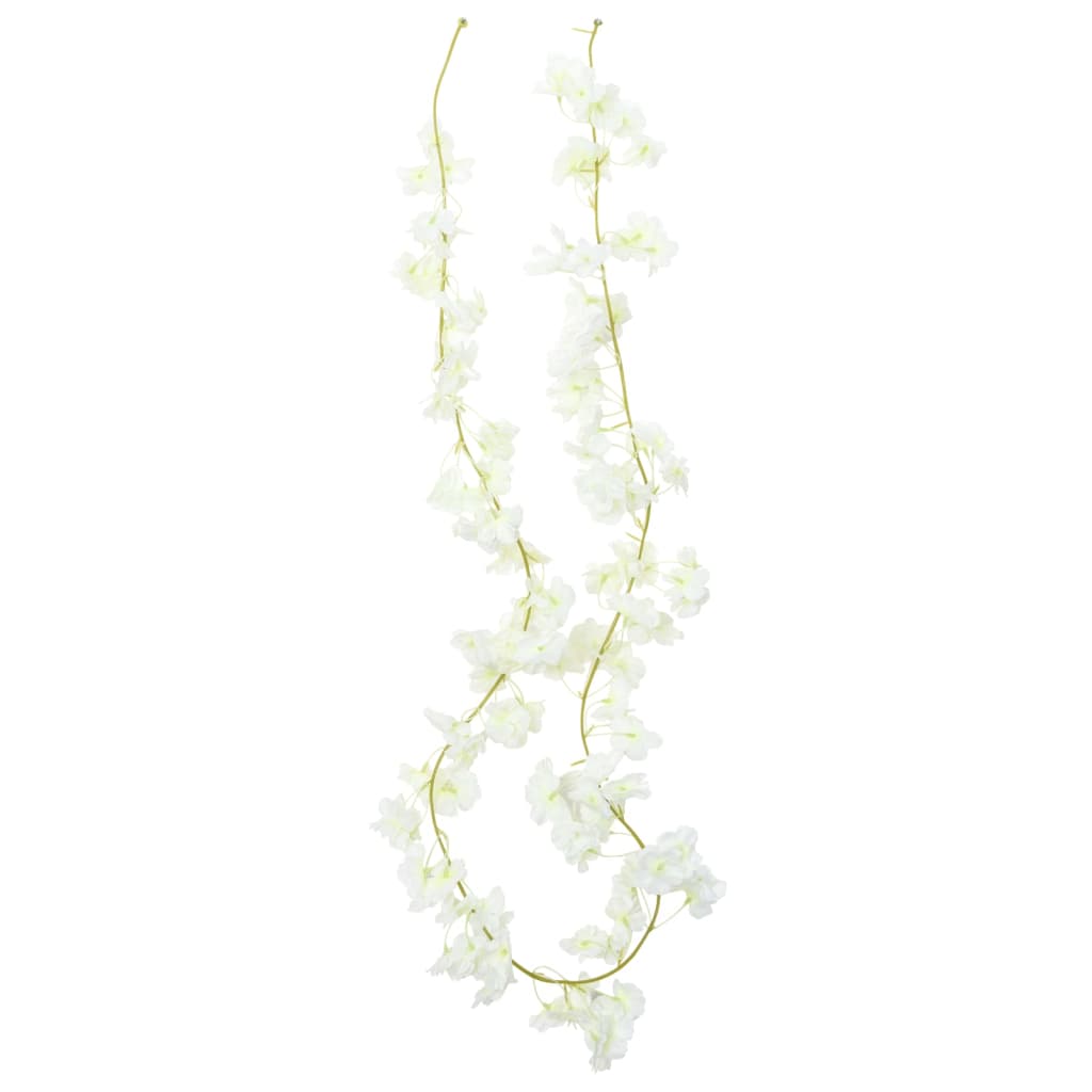 Artificial flower garlands 6 pcs. White 180 cm