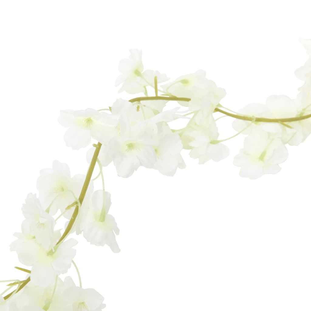 Artificial flower garlands 6 pcs. White 180 cm