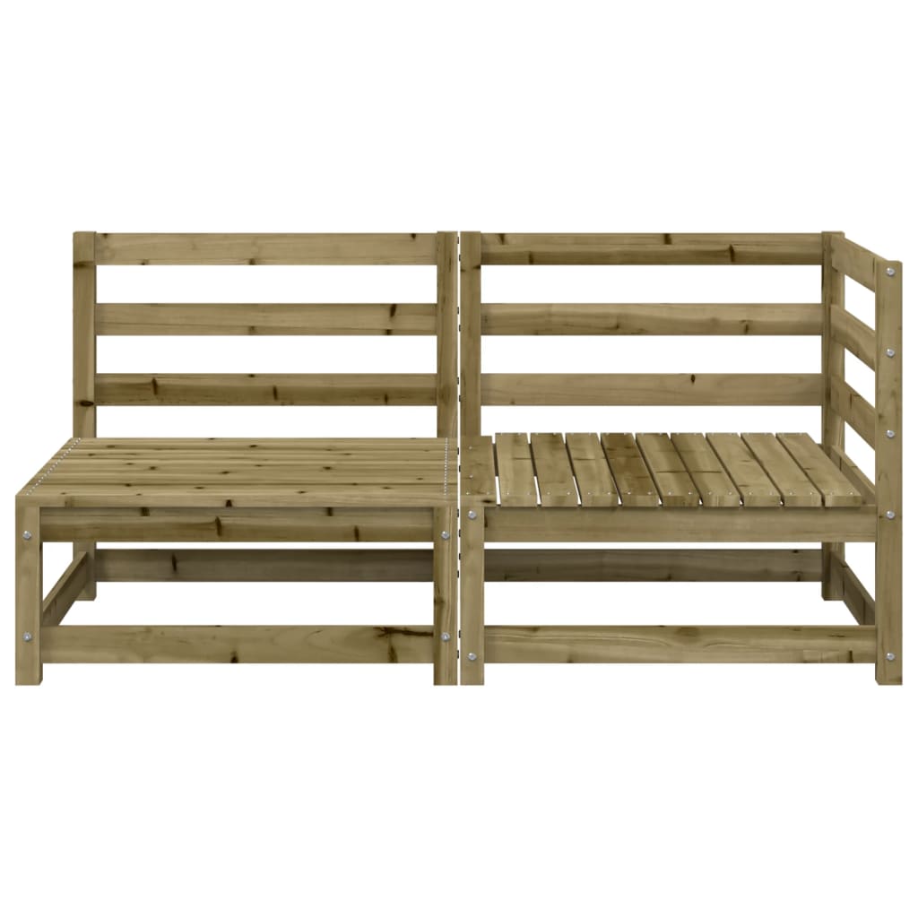 Garden sofa 2-seater impregnated pine wood