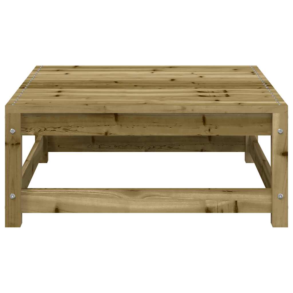 Garden sofa without armrests with stool impregnated pine wood