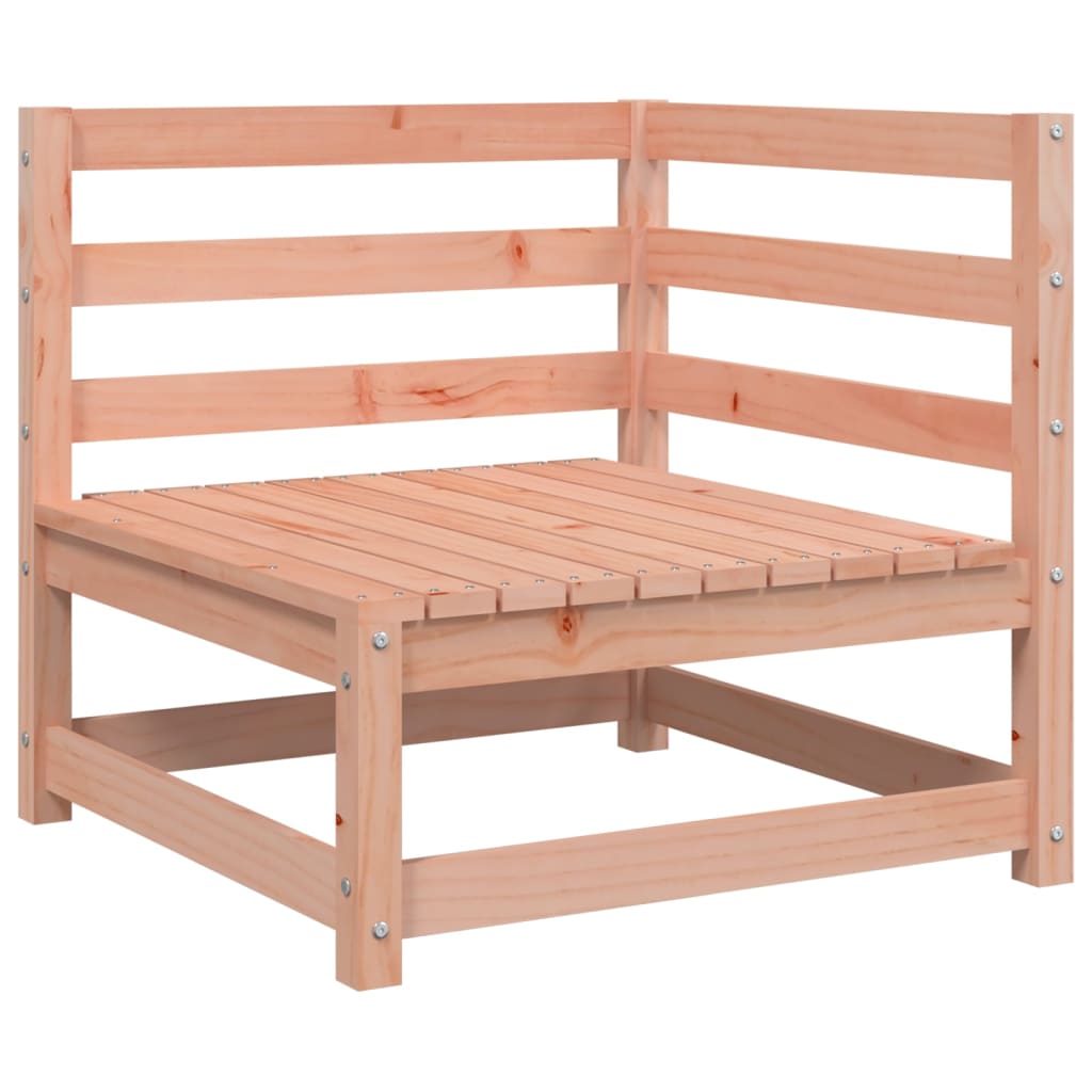 Garden sofa with stool 2-seater solid Douglas fir wood