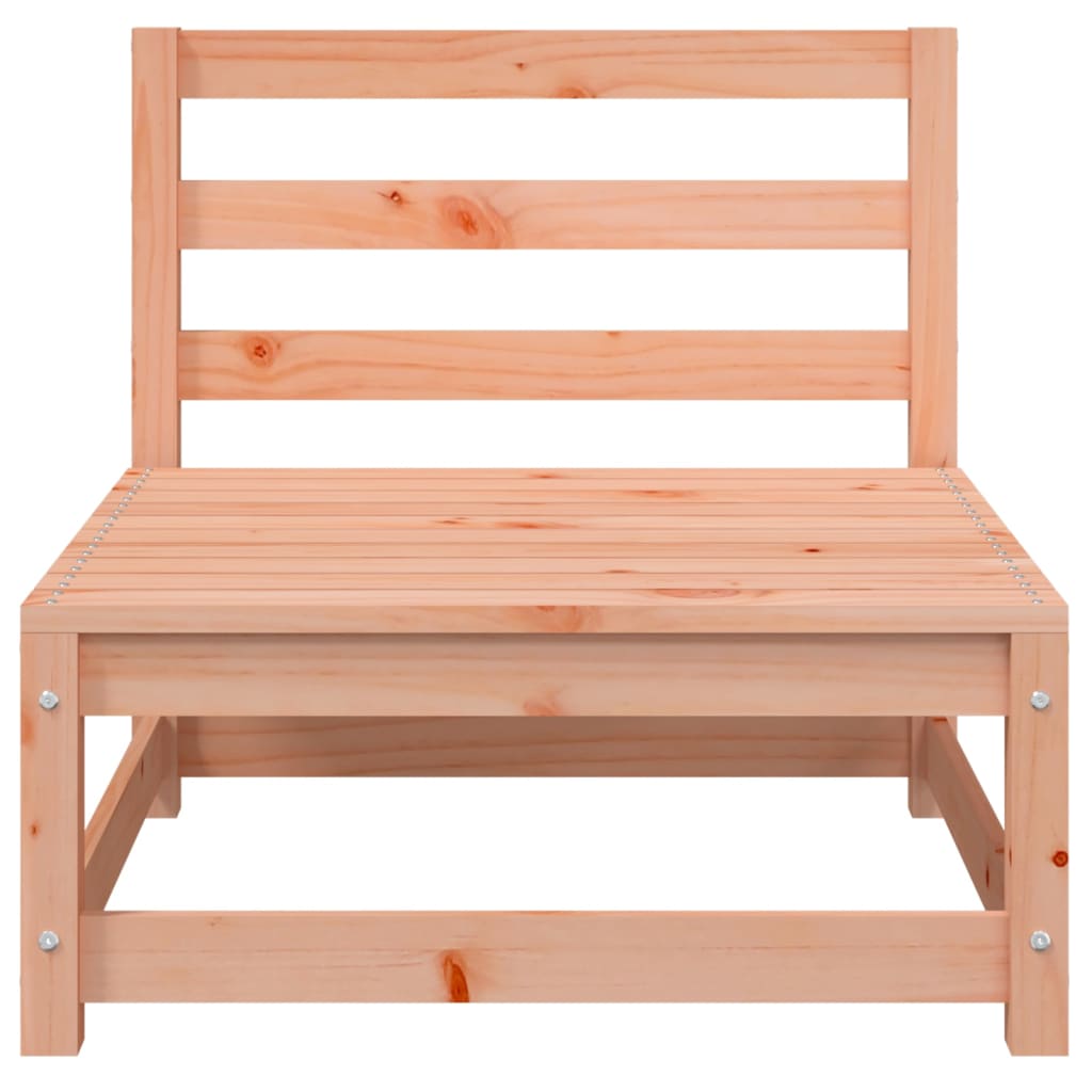 Garden sofa with stool 2-seater solid Douglas fir wood