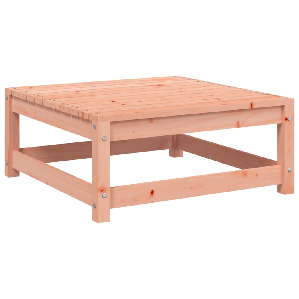 Garden sofa with stool 2-seater solid Douglas fir wood