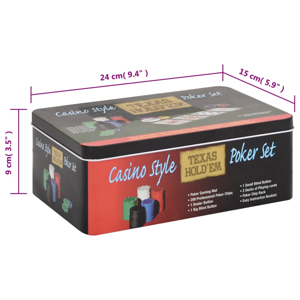 Poker chips set 200 pieces 4 g