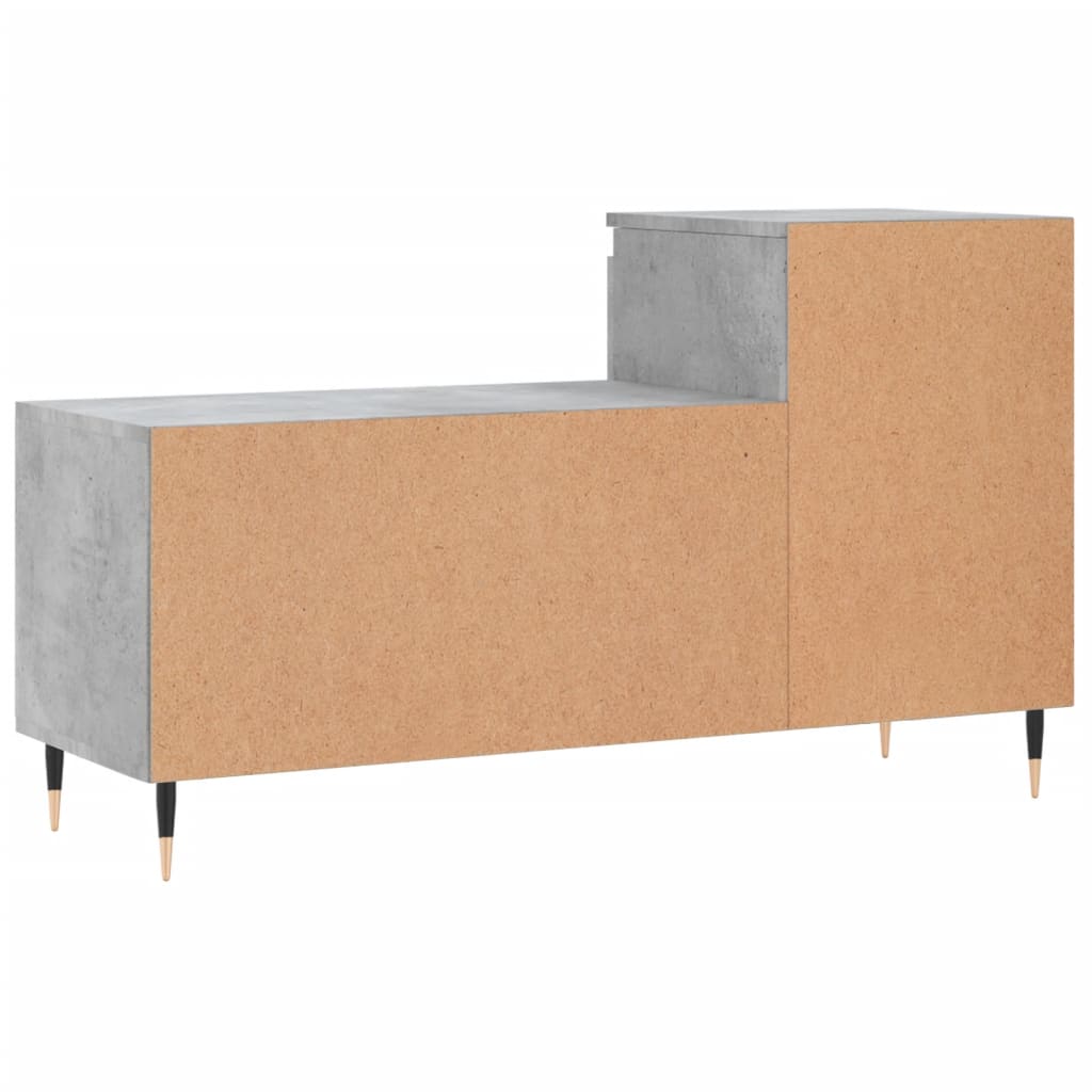 Shoe rack concrete gray 102x36x60 cm made of wood