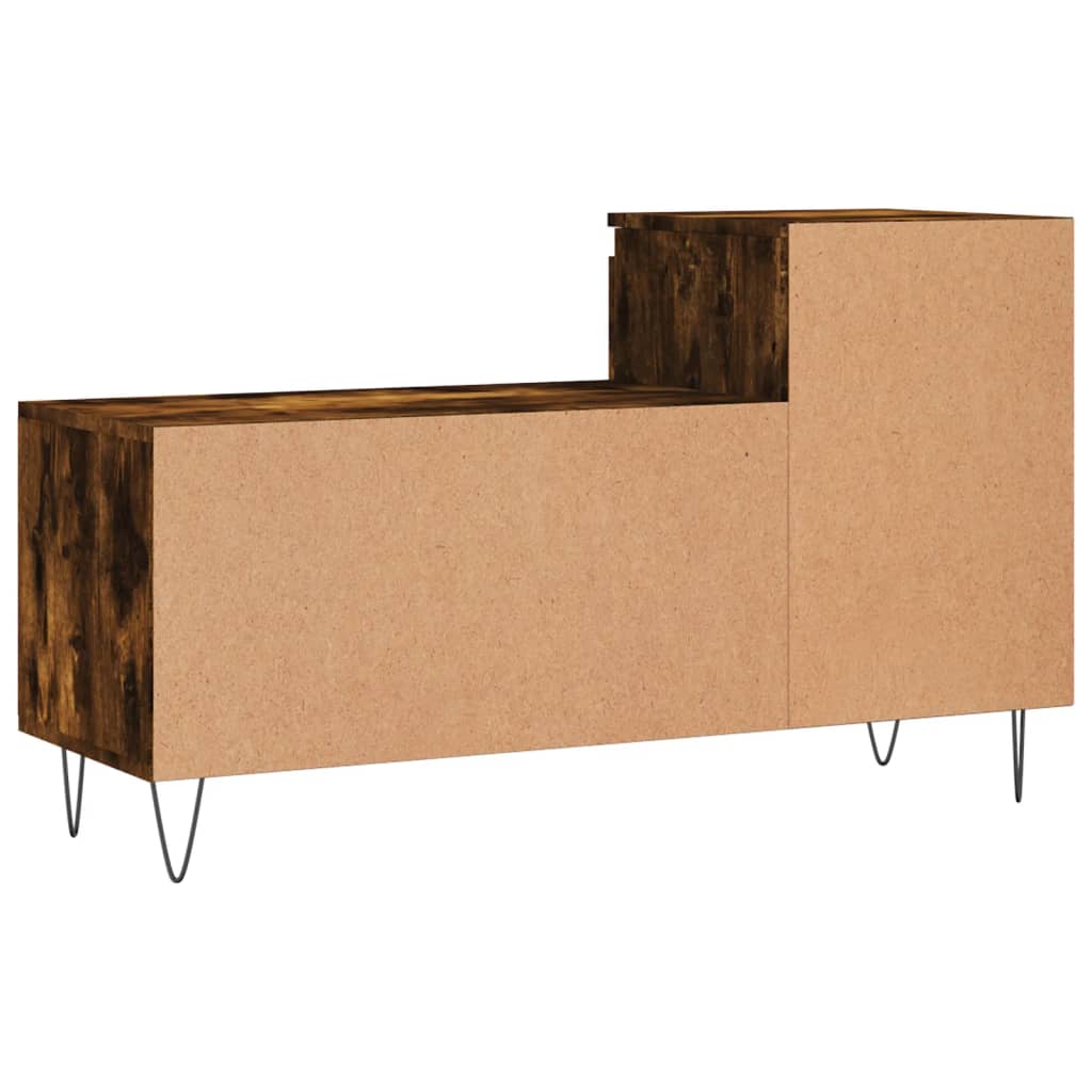 Étagère à chaussures chêne fumé 102x36x60 cm en bois