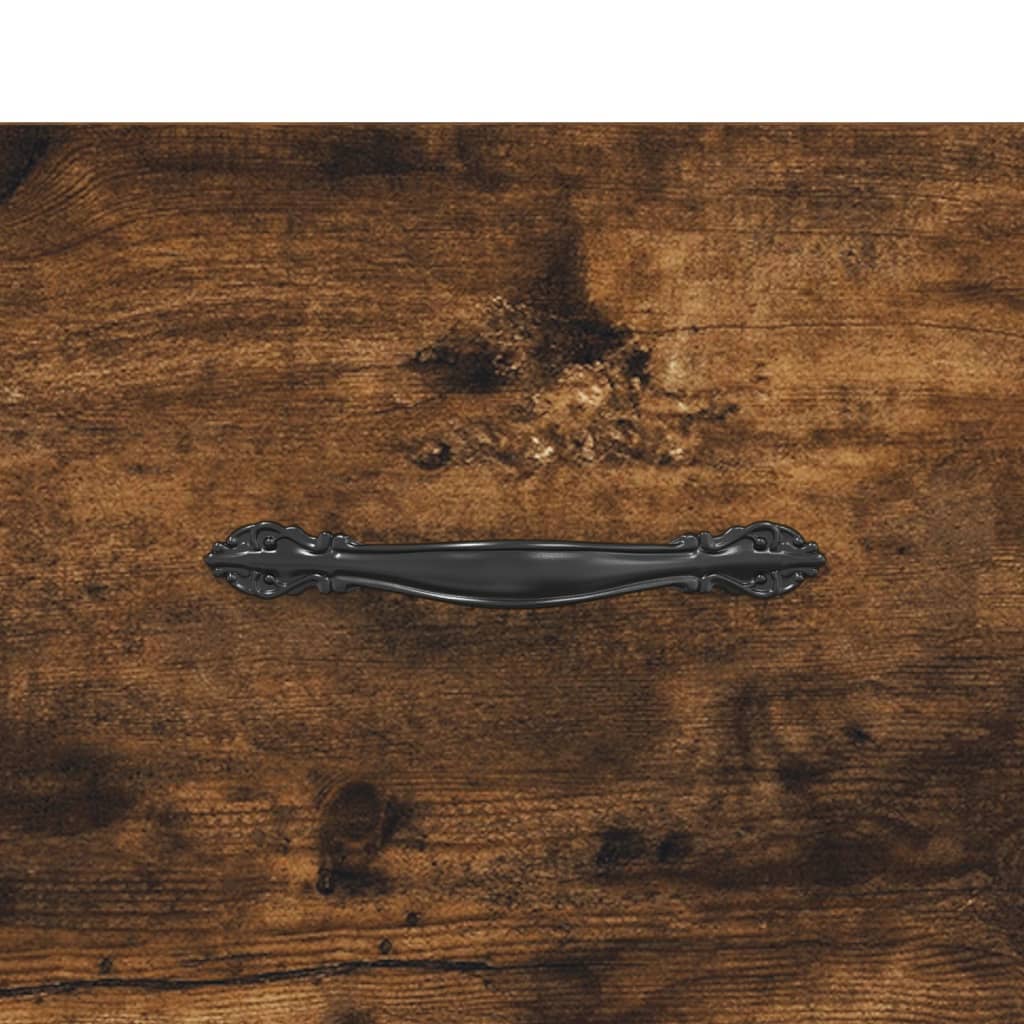 Étagère à chaussures chêne fumé 102x36x60 cm en bois