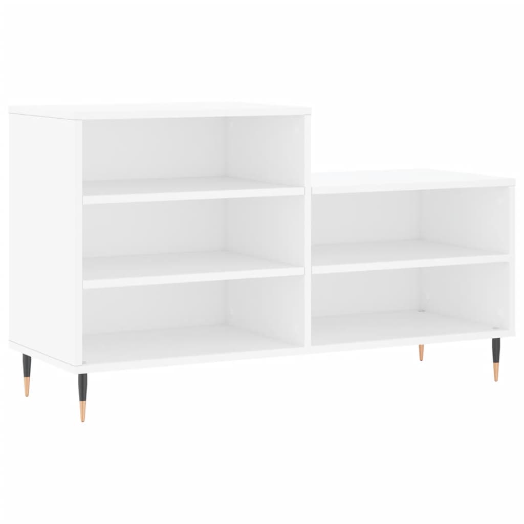Étagère à chaussures blanc 102x36x60 cm en bois