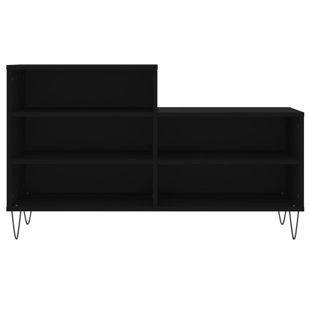 Étagère à chaussures noir 102x36x60 cm en bois