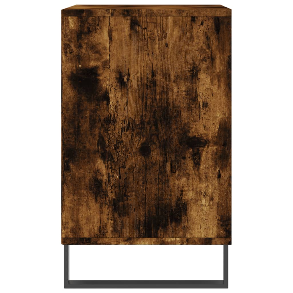 Étagère à chaussures chêne fumé 102x36x60 cm en bois