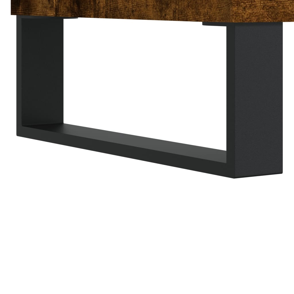 Étagère à chaussures chêne fumé 102x36x60 cm en bois