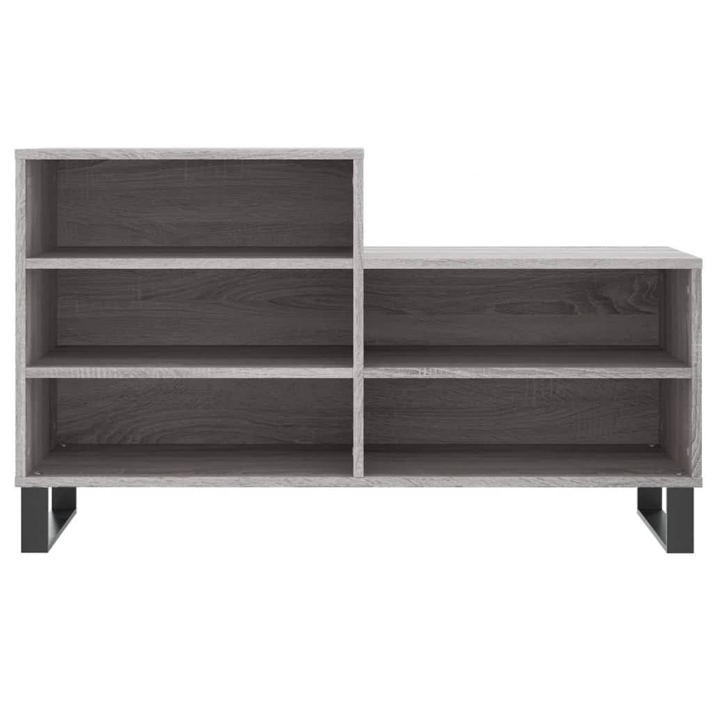 Étagère à chaussures gris Sonoma 102x36x60 cm en bois