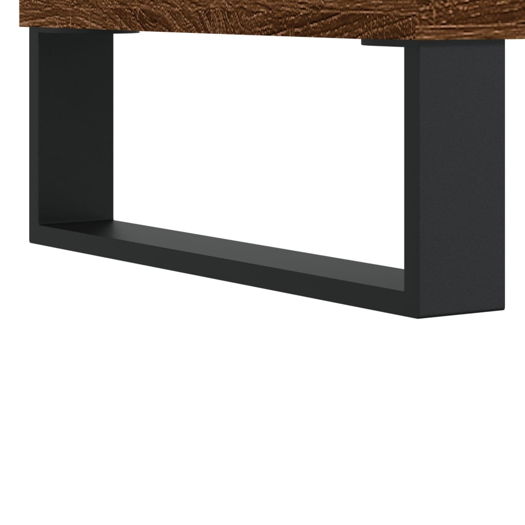 Étagère à chaussures aspect chêne marron 102x36x60 cm en bois