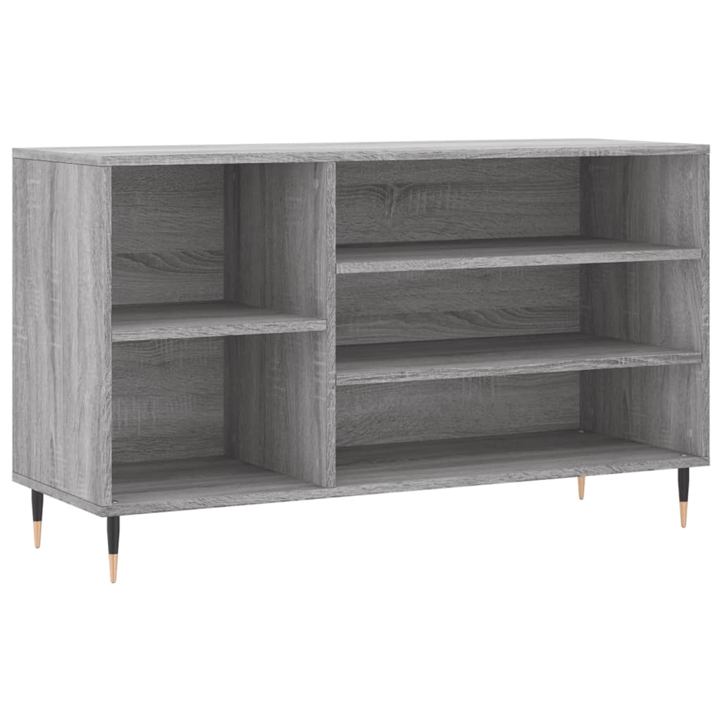 Étagère à chaussures gris Sonoma 102x36x60 cm en bois