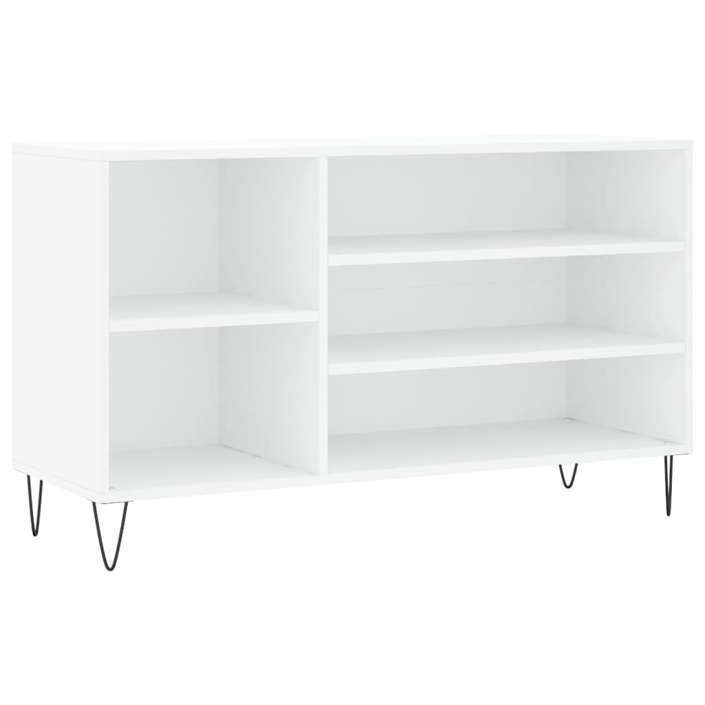 Étagère à chaussures blanc 102x36x60 cm en bois