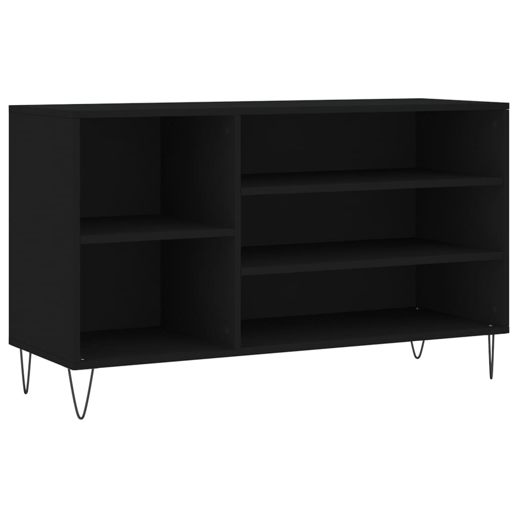 Étagère à chaussures noir 102x36x60 cm en bois