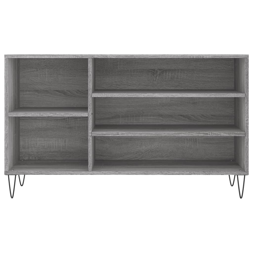 Étagère à chaussures gris Sonoma 102x36x60 cm en bois