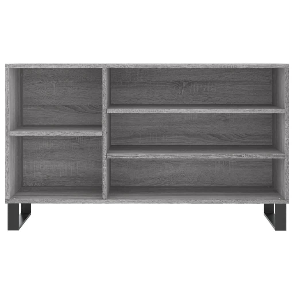 Étagère à chaussures gris Sonoma 102x36x60 cm en bois