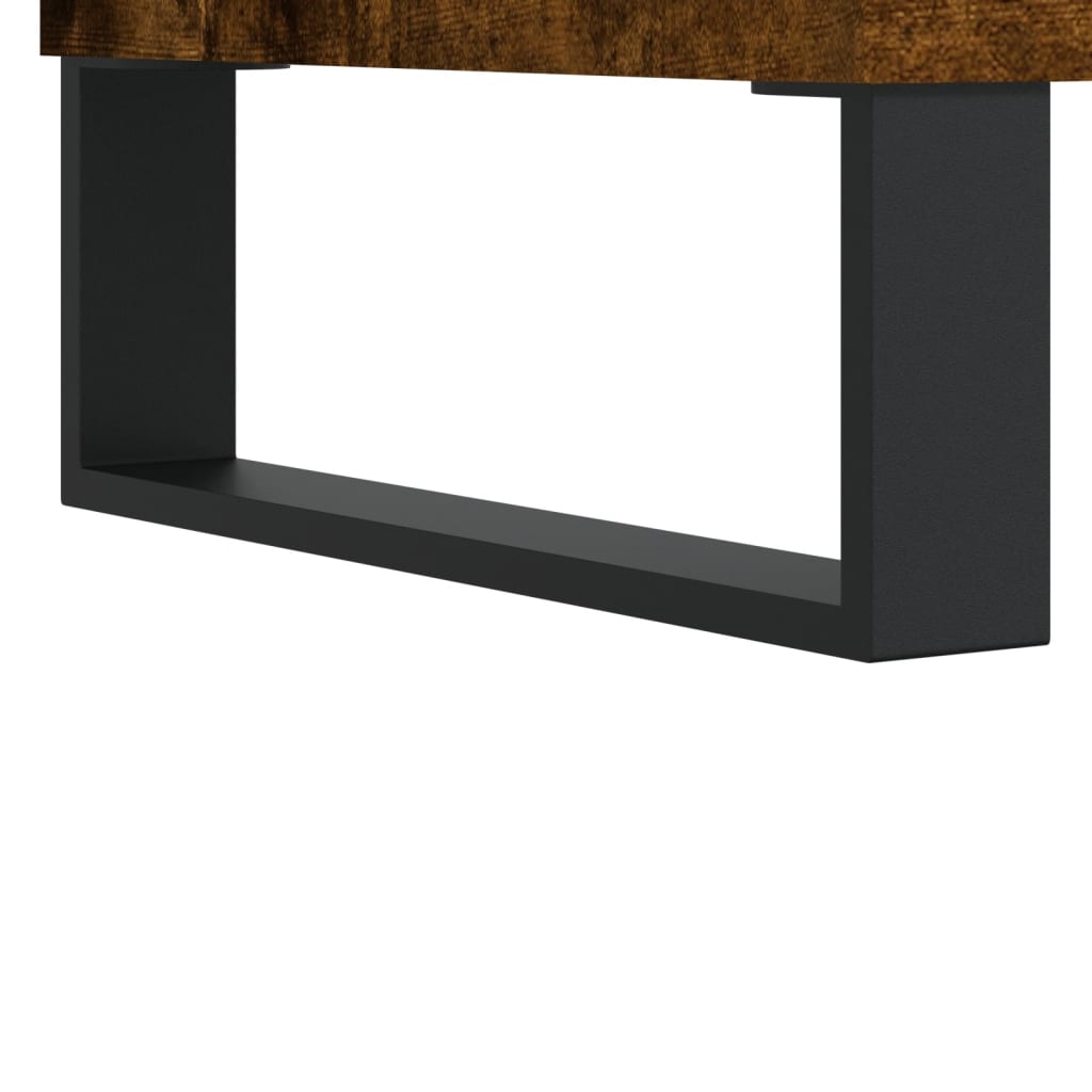 Étagère à chaussures chêne fumé 70x36x60 cm en bois