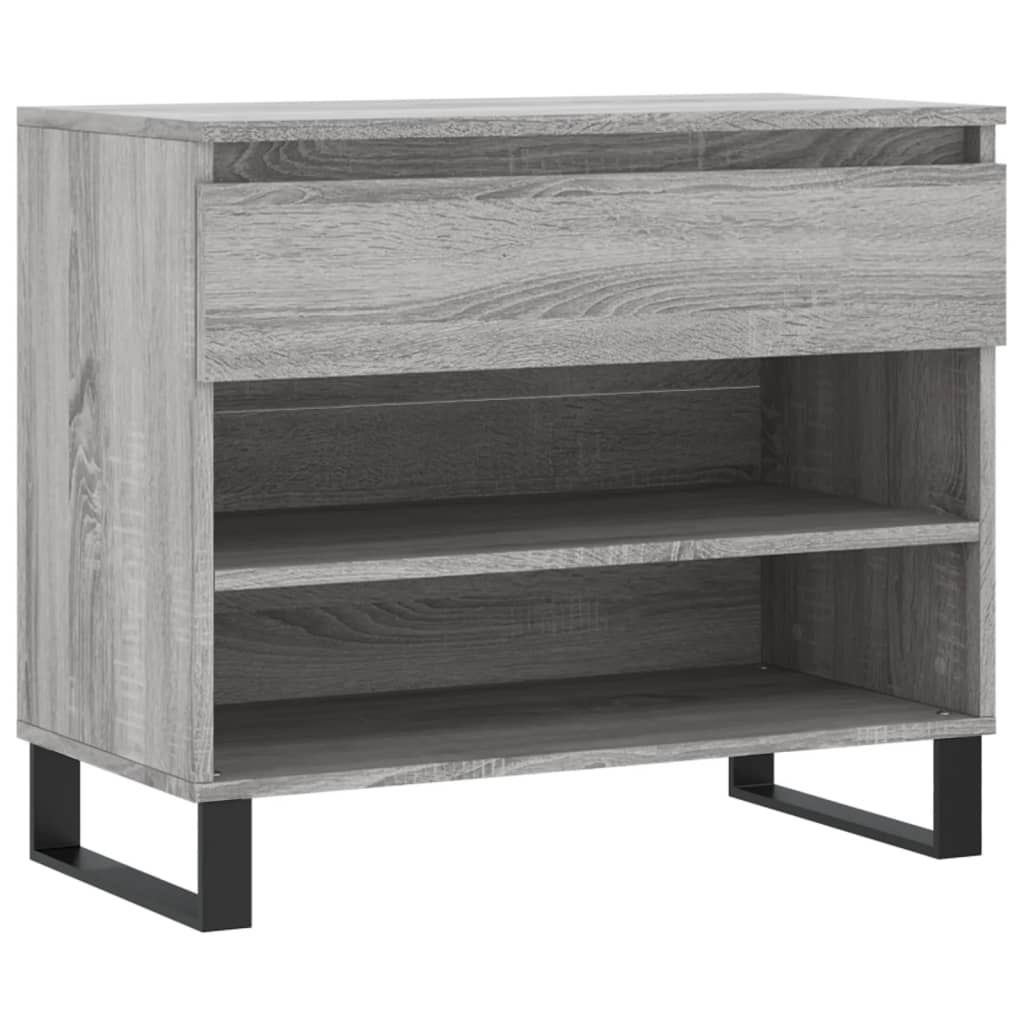 Étagère à chaussures gris Sonoma 70x36x60 cm en bois