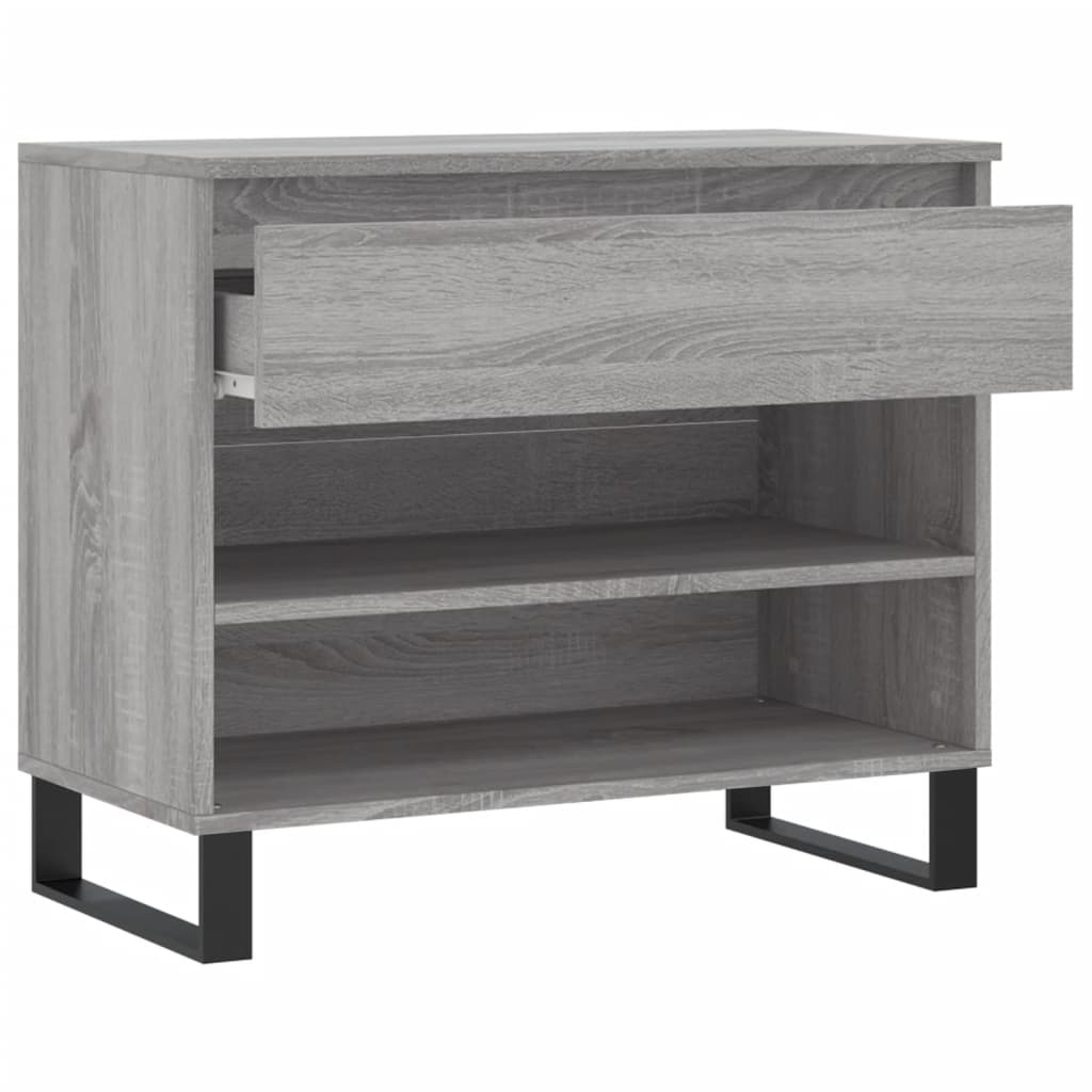 Étagère à chaussures gris Sonoma 70x36x60 cm en bois