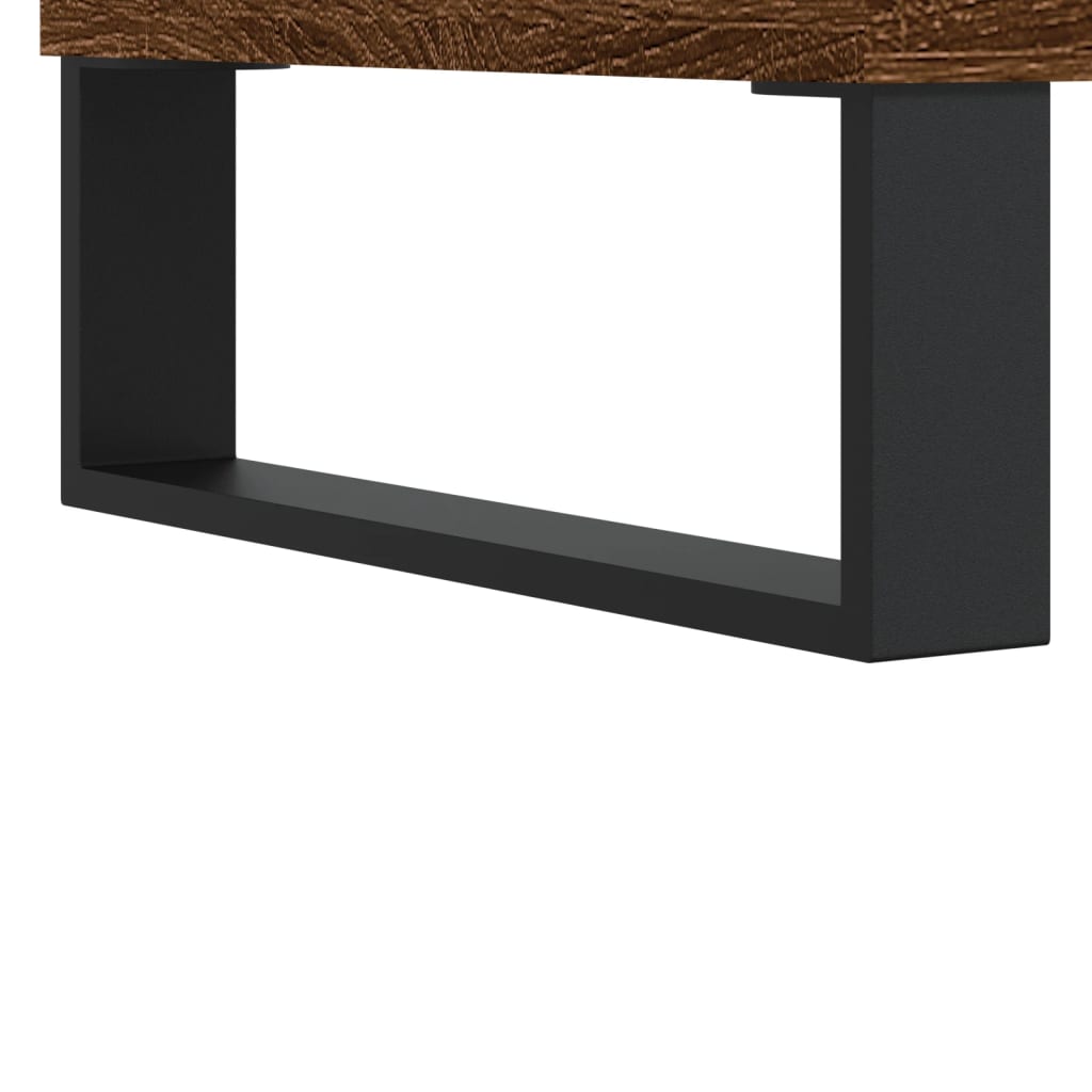 Étagère à chaussures aspect chêne marron 70x36x60 cm en bois