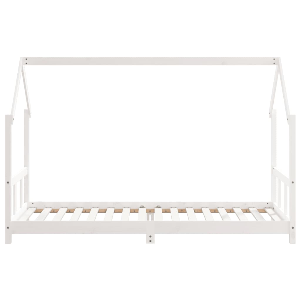 Children's bed white 90x200 cm solid pine wood